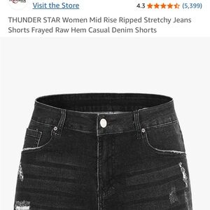 Amazon Women's Black Jean Shorts